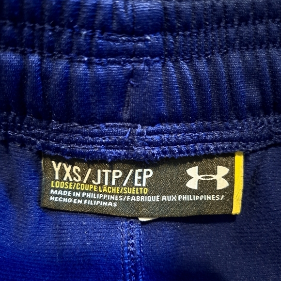 Under Armour boys size XS royal blue & gray jogging pants, guc - Picture 6 of 6
